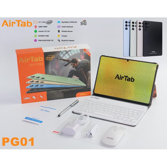 AirTab PG01 Gaming Tablet PC | 10.1" FHD 24GB RAM 1TB Storage Android 15