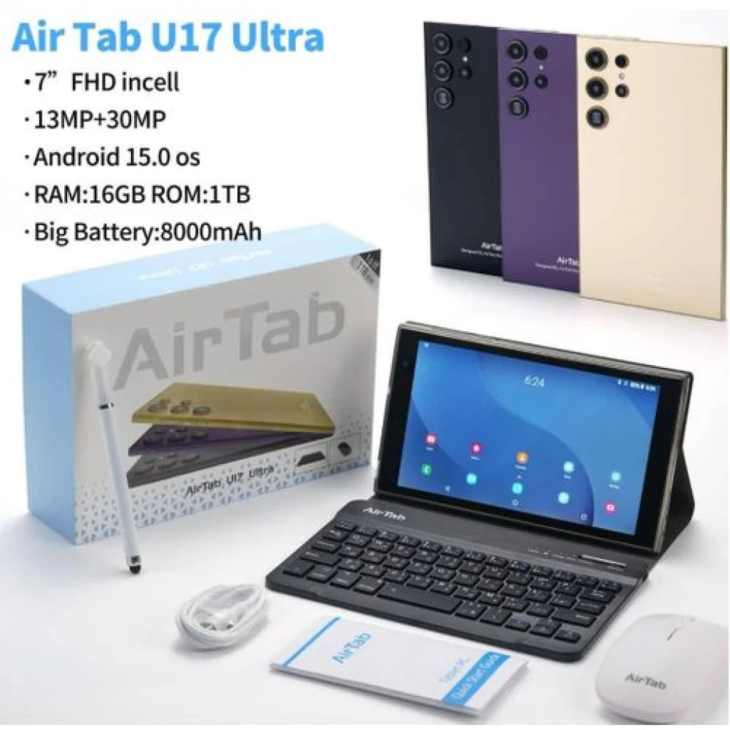Air Tab U17 Ultra Tablet PC | 7" FHD, 16GB RAM, 1TB ROM, Android 15