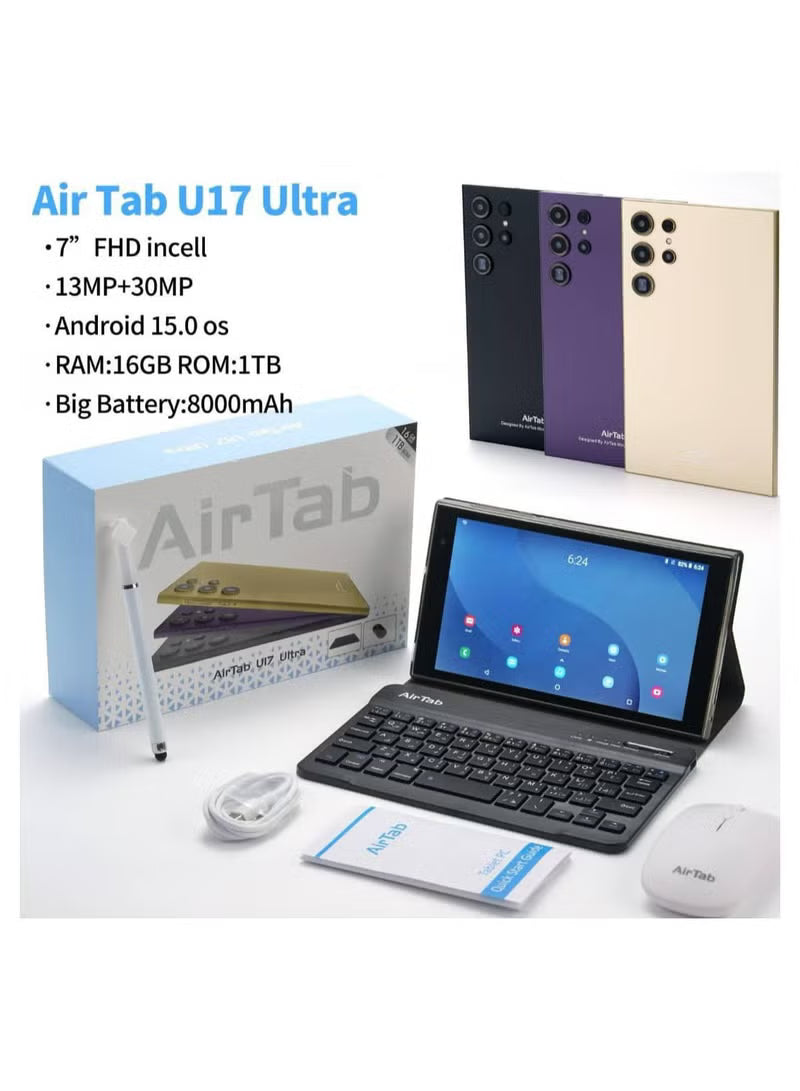 Air Tab U17 Ultra Tablet PC | 7" FHD, 16GB RAM, 1TB ROM, Android 15