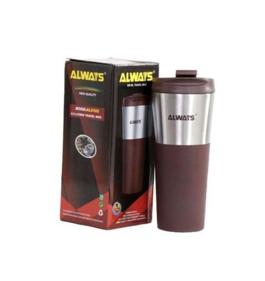 Always Thermos Cup – 500ML Stainless Steel, Keeps Drinks Hot or Cold All Day
