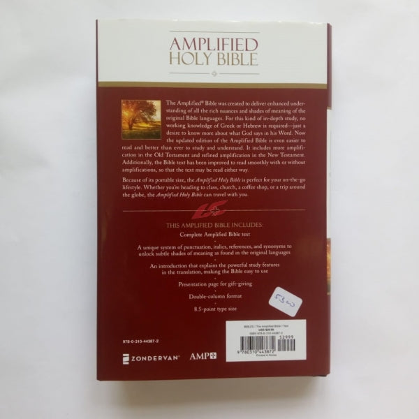 Amplified Bible Large Print Edition | Updated Version with Enhanced Understanding | 12-Point Type, Ribbon Marker, Presentation Page | Easy-to-Read Study Bible