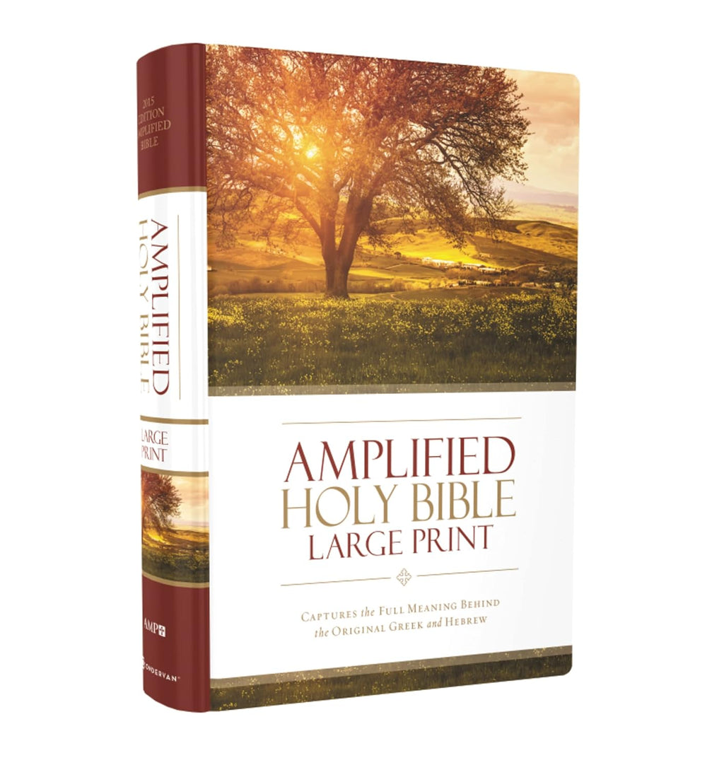 Amplified Bible Large Print Edition | Updated Version with Enhanced Understanding | 12-Point Type, Ribbon Marker, Presentation Page | Easy-to-Read Study Bible