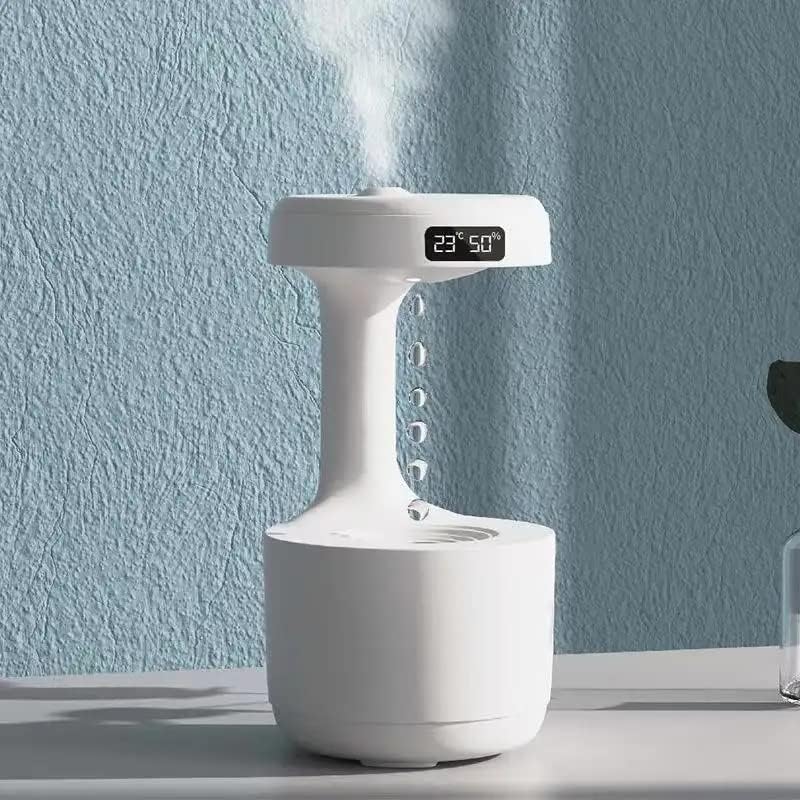 Anti-Gravity Levitating Water Droplet Humidifier – 800ml with Clock & Auto Shut-Off