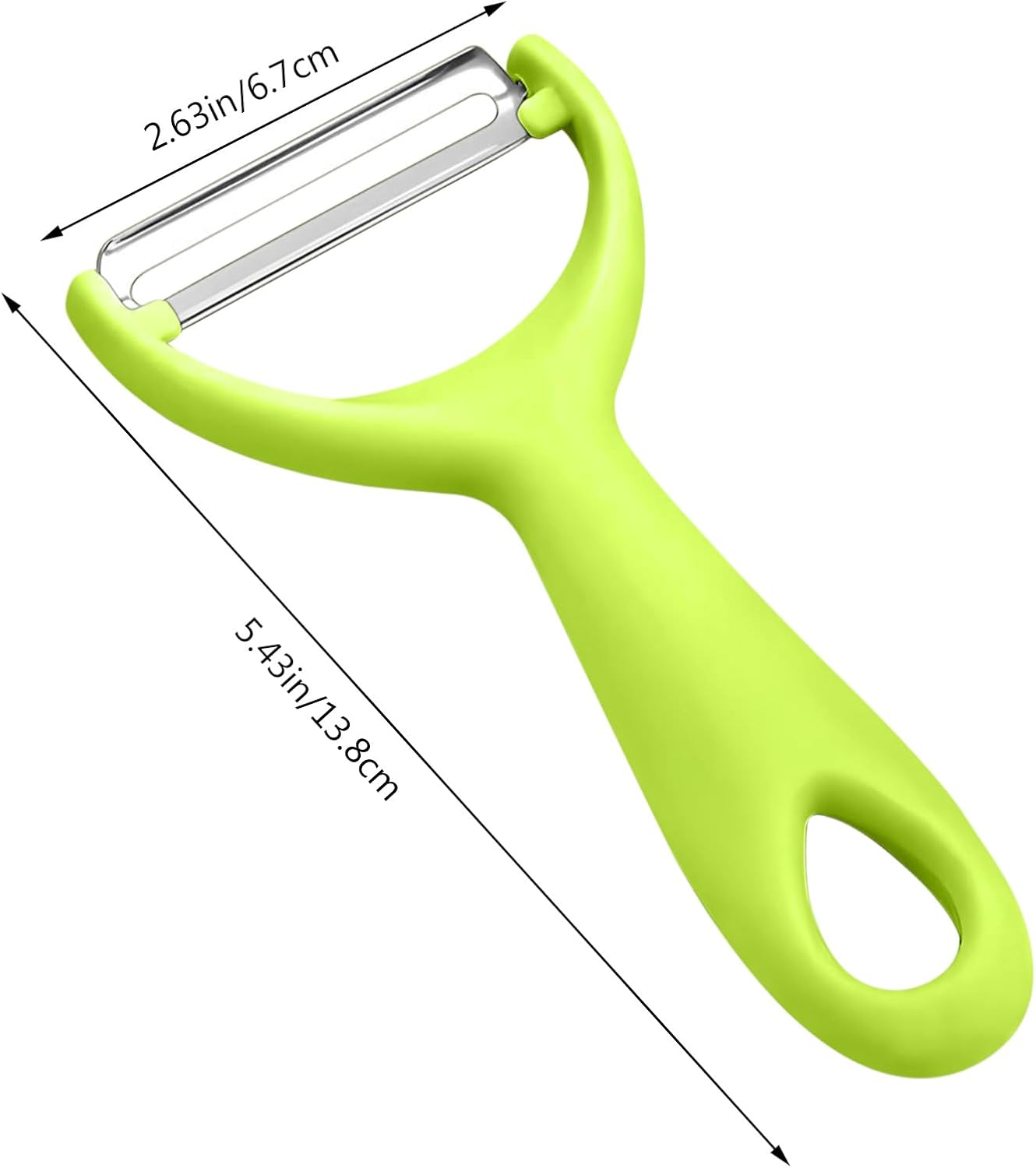 Stainless Steel Vegetable Peeler – Ergonomic Swivel Blade | Non-Slip Grip | Dishwasher Safe (Green)