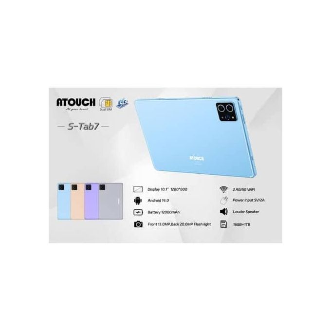 Atouch S-Tab7 Android Tablet | 10" HD 16GB RAM 1TB Storage 12000mAh Battery