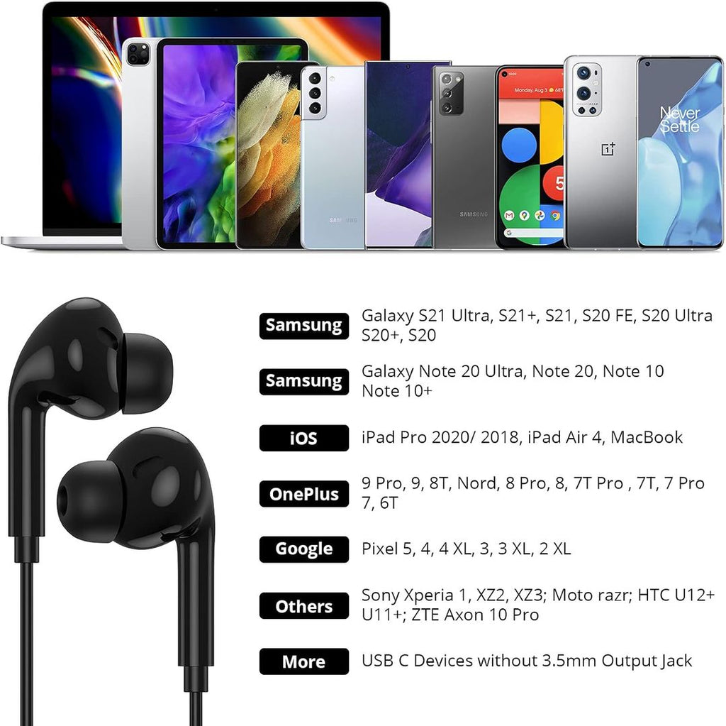 BOOM BERRY Wired Earphones – Hi-Res Audio, Noise-Isolating, Built-In Mic & In-Line Controls