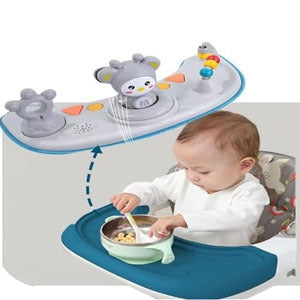 Baby Walker with Wheels | 3-in-1 Learning Walker, Infant Activity Center with Music & Steering Wheel | Adjustable Height & Speed, Anti-Rollover, for 6+ Months
