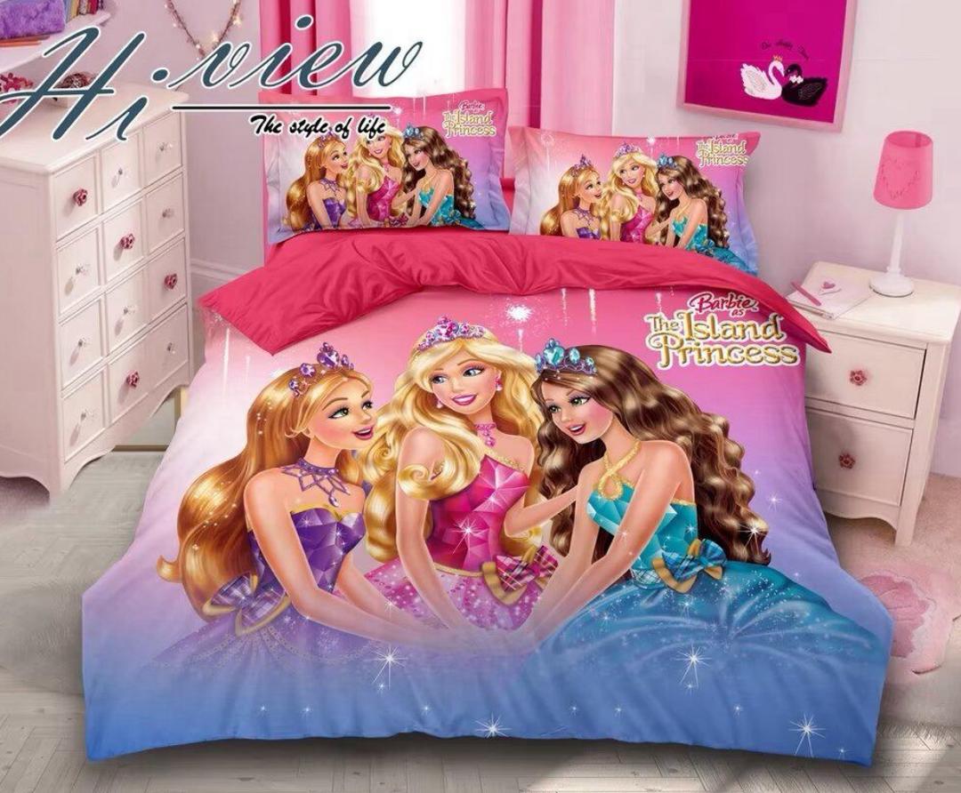 3-Piece Barbie Duvet Cover Set | Printed Microfiber Bedding for Girls & Kids