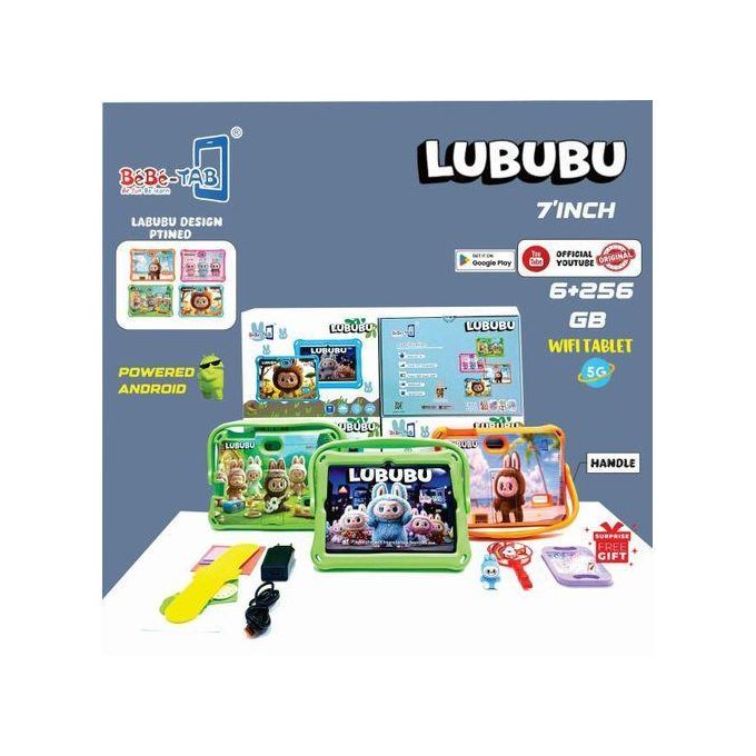 BEBE TAB Candy Kids Tablet | 7 inch Android 13 Toddler Tablet with Shockproof Case