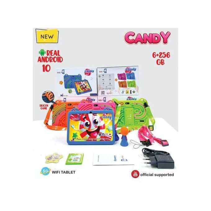 BEBE TAB Candy Kids Tablet | 7 inch Android 13 Toddler Tablet with Shockproof Case