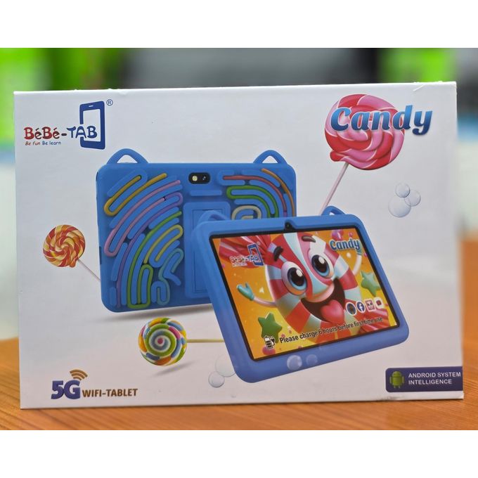 BEBE TAB Candy Kids Tablet | 7 inch Android 13 Toddler Tablet with Shockproof Case