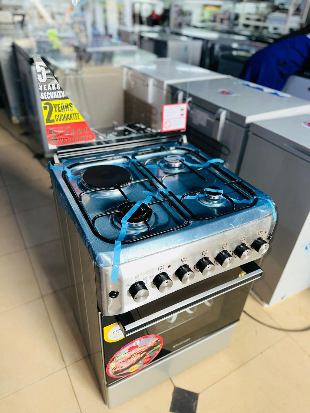 BlueFlame 3-Gas + 1-Electric Cooker S6031EFRP – Upgrade Your Cooking Experience - LIFE STORES UGANDA