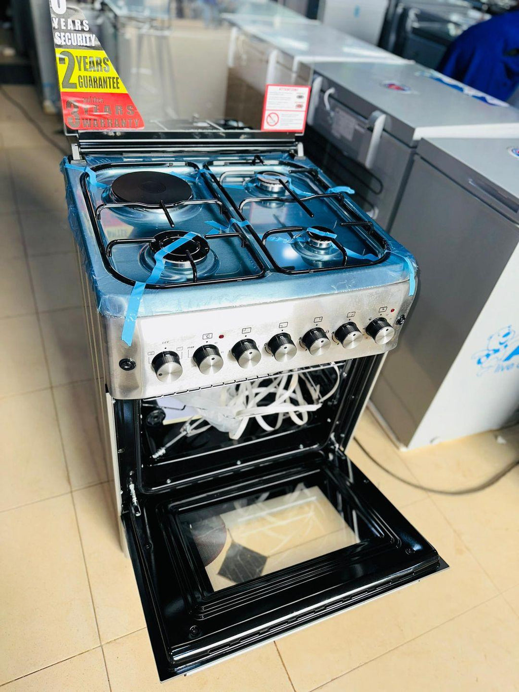 BlueFlame 3-Gas + 1-Electric Cooker S6031EFRP – Upgrade Your Cooking Experience - LIFE STORES UGANDA