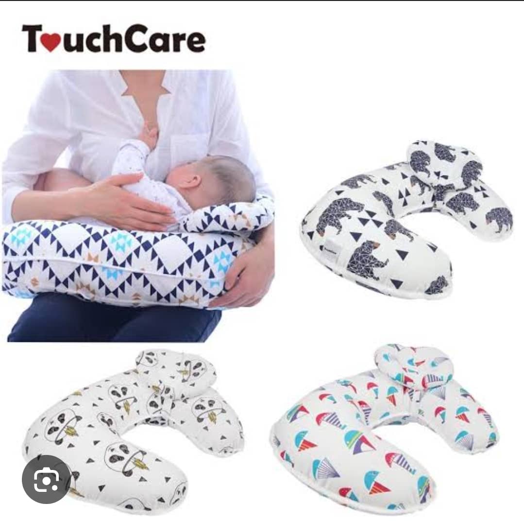 U-Shaped Nursing Pillowcase | 100% Cotton, Detachable & Washable Cover for Breastfeeding Pillows | Multi-Color Printed Designs, 21.2" Zipper