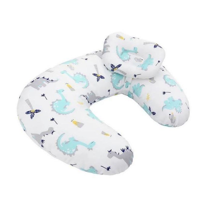 U-Shaped Nursing Pillowcase | 100% Cotton, Detachable & Washable Cover for Breastfeeding Pillows | Multi-Color Printed Designs, 21.2" Zipper