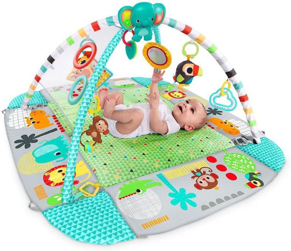Bright Starts 5-in-1 Your Way Ball Play Activity Gym & Ball Pit | Jumbo Play Mat for Newborn to Toddler | Tummy Time to Ball Pit Play