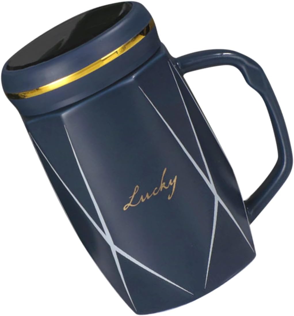 Ceramic Drinking Mug – Lightweight Tea Cup, Ergonomic Handle, Easy-Clean Non-Stain Glaze, 12oz Capacity, Ideal for Coffee, Tea & Milk Tea