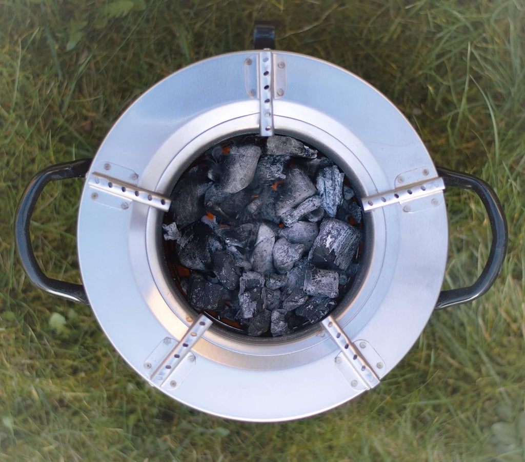 Jikojiuao Premium Charcoal Stove – High Efficiency Portable Cooker with Cast Iron Top, 2600W Fuel Saving Stove