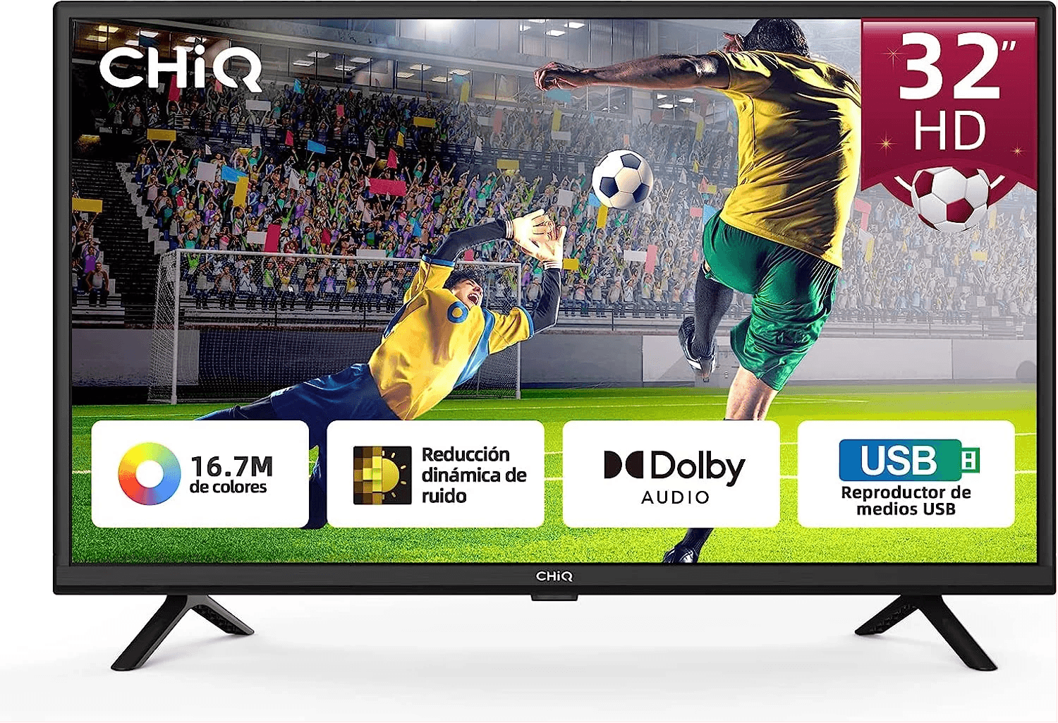 Chiq 32-Inch Frameless Digital LED TV with Free To Air Receiver – Black (3-Year Warranty): Unmatched Clarity and Entertainment at Your Fingertips - LIFE STORES UGANDA