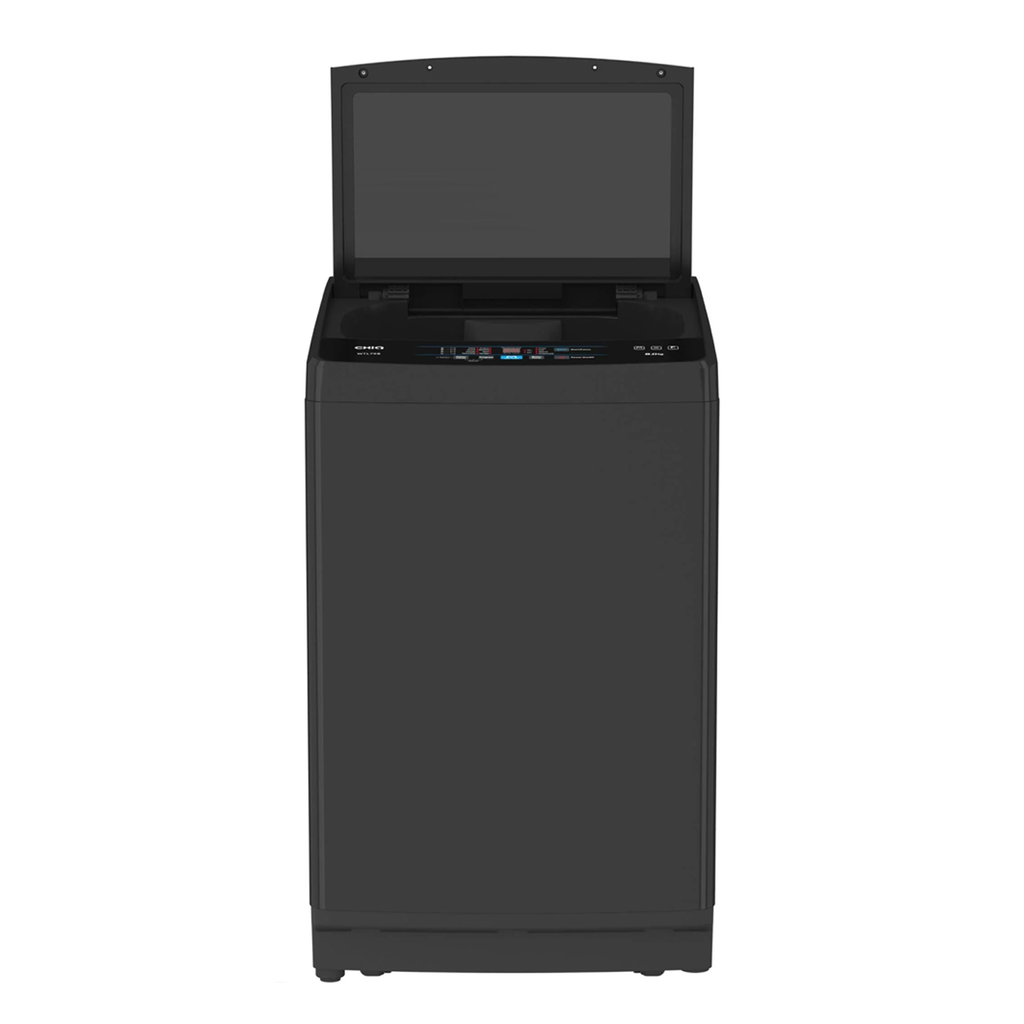 CHiQ 7kg Top Load Fully Automatic Washing Machine - Drum Clean, Waterfall Flow, Energy Efficient (Grey, 3 Years Warranty)
