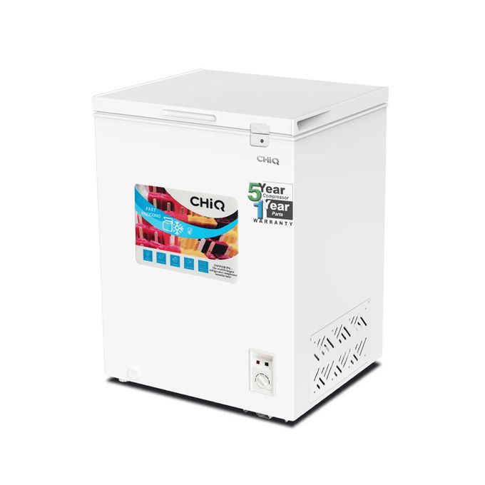 CHiQ 130L Chest Freezer – Compact Deep Freezer, Single Door, Adjustable Temperature – CCF130DWK3 (3 Years Warranty)
