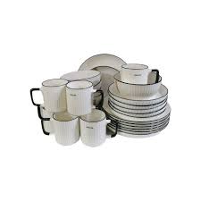 Concise 24-Piece Ceramic Dinnerware Set – Modern Elegance for Everyday Dining