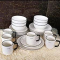 Concise 24-Piece Ceramic Dinnerware Set – Modern Elegance for Everyday Dining