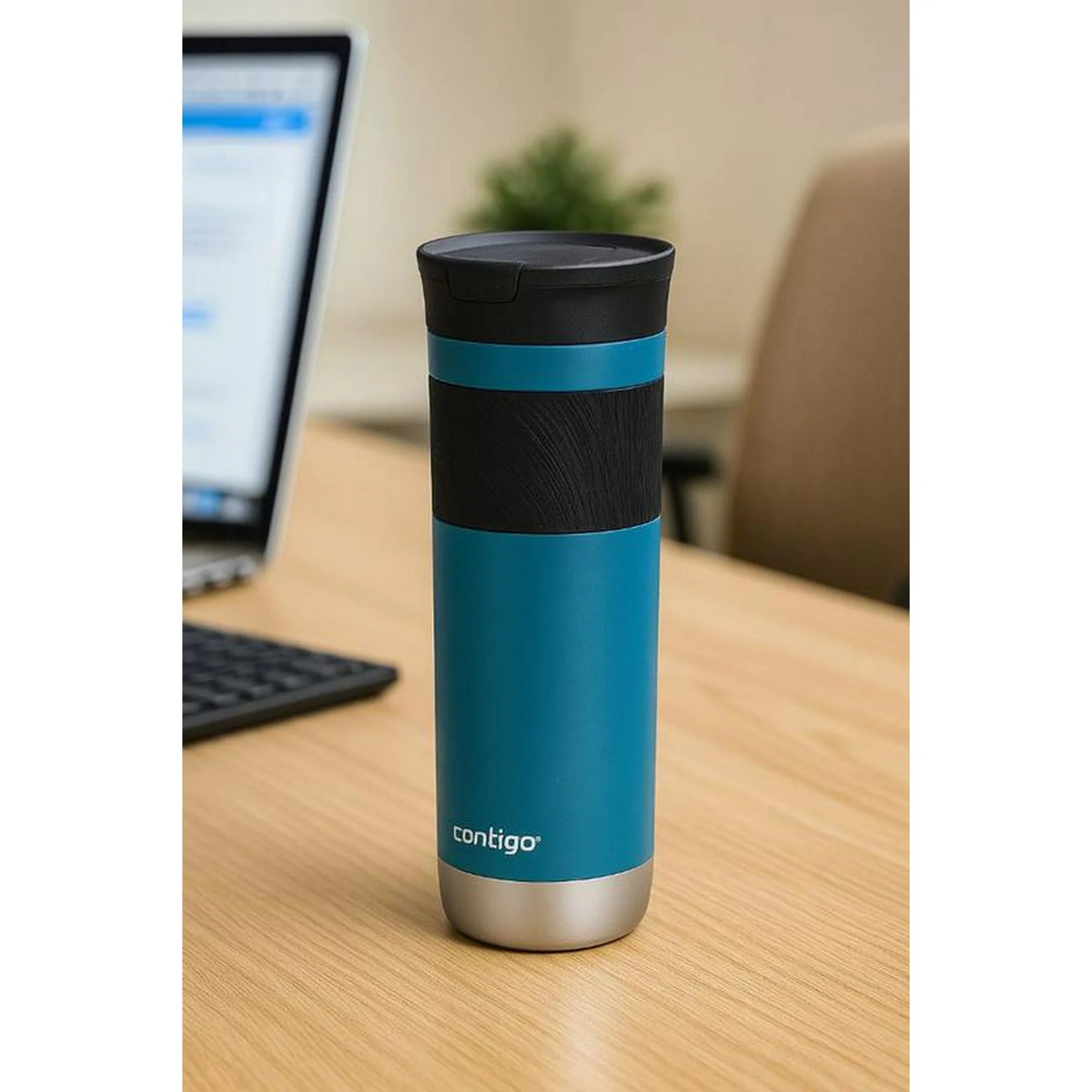 Contigo SnapSeal Byron Vacuum-Insulated Stainless Steel Travel Mug - 16 oz (473 ml) Leak-Proof Thermal Mug