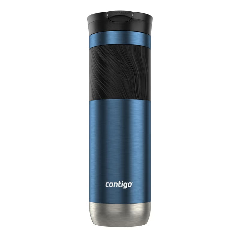 Contigo SnapSeal Insulated Travel Mug | 20oz Leak-Proof Stainless Steel Mug (Sake/Blue Corn)