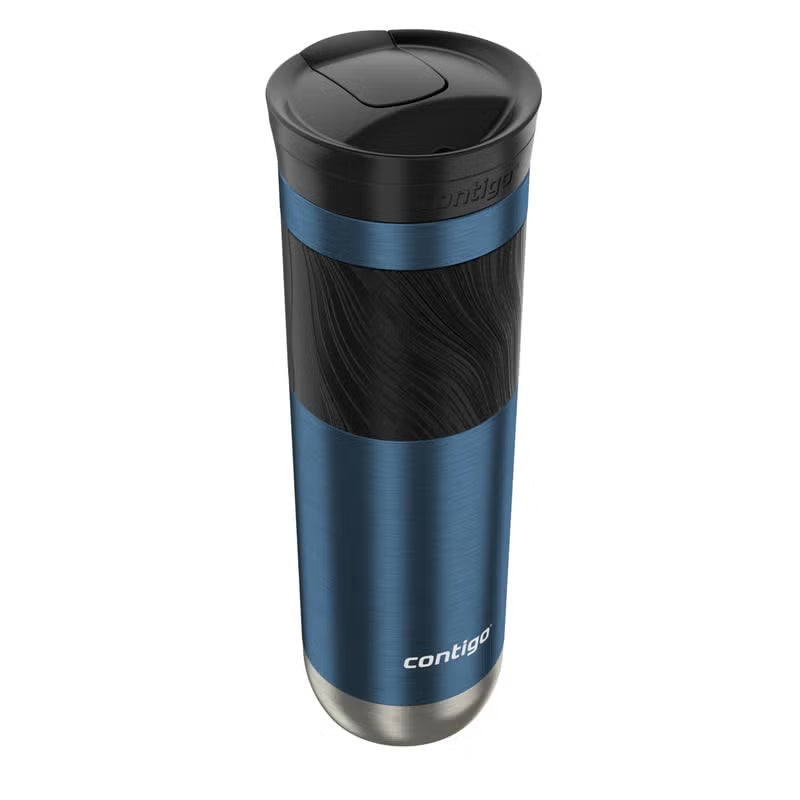 Contigo SnapSeal Insulated Travel Mug | 20oz Leak-Proof Stainless Steel Mug (Sake/Blue Corn)