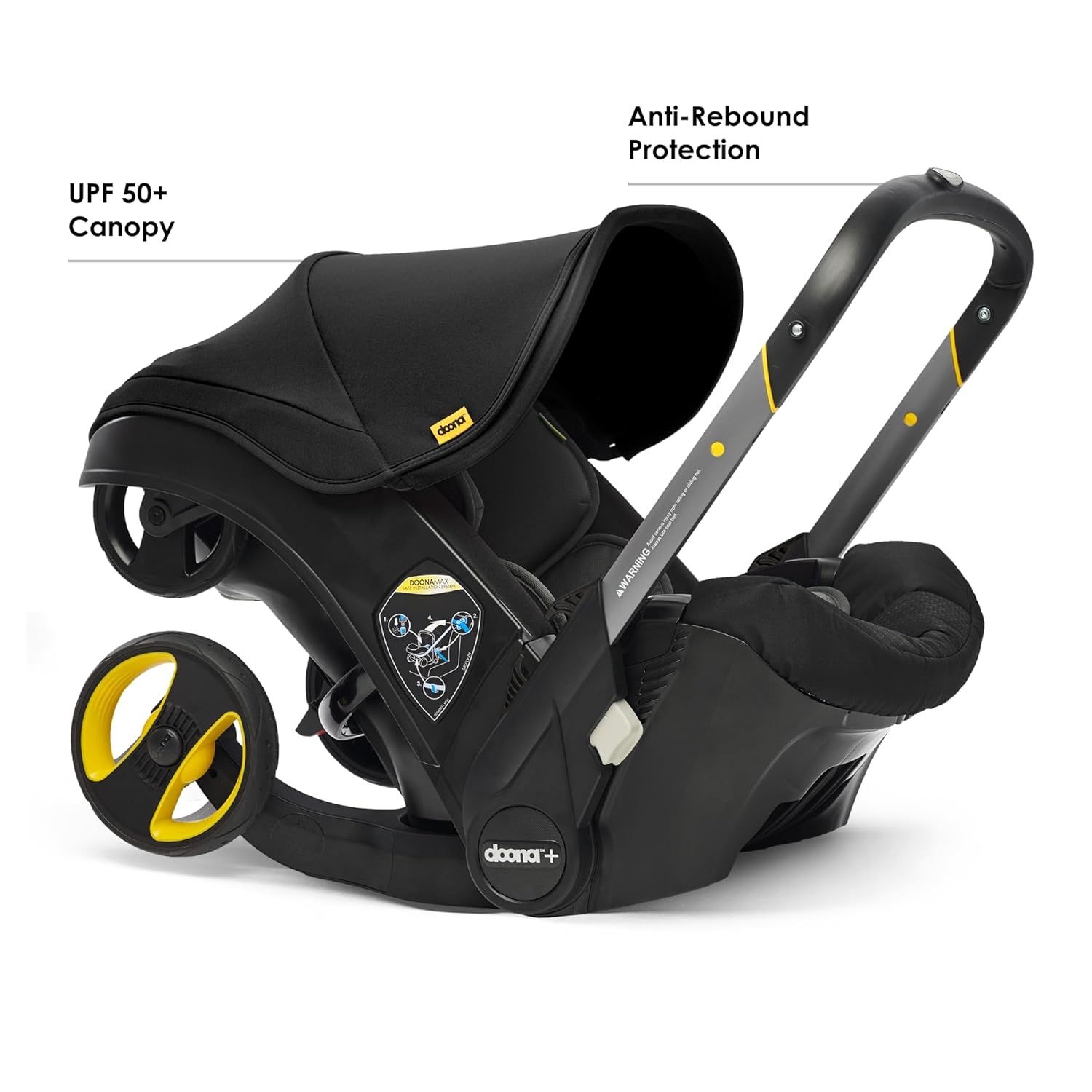 Next Gen, Car Seat & Stroller Nitro Black - All-in-One Infant Travel System | Car Seat to Stroller in Seconds | 4-35 lbs, FAA & TUV Approved