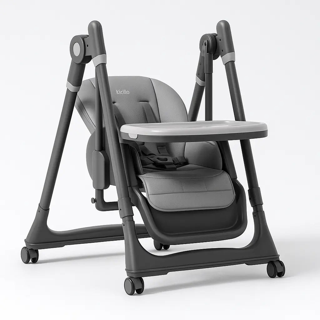 Custom Adjustable 5-in-1 Baby High Chair | Portable Kids Feeding Dining Chair | High Quality Convertible Highchair for Babies & Toddlers