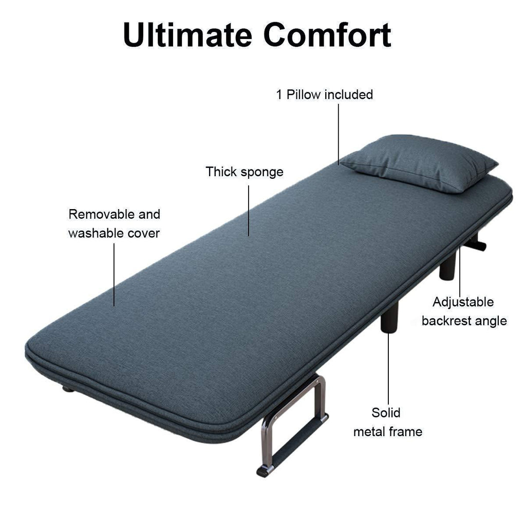 Convertible Sofa Bed with Armrest – Space-Saving Foldable Sofa Chair for Maximum Comfort - LIFE STORES UGANDA