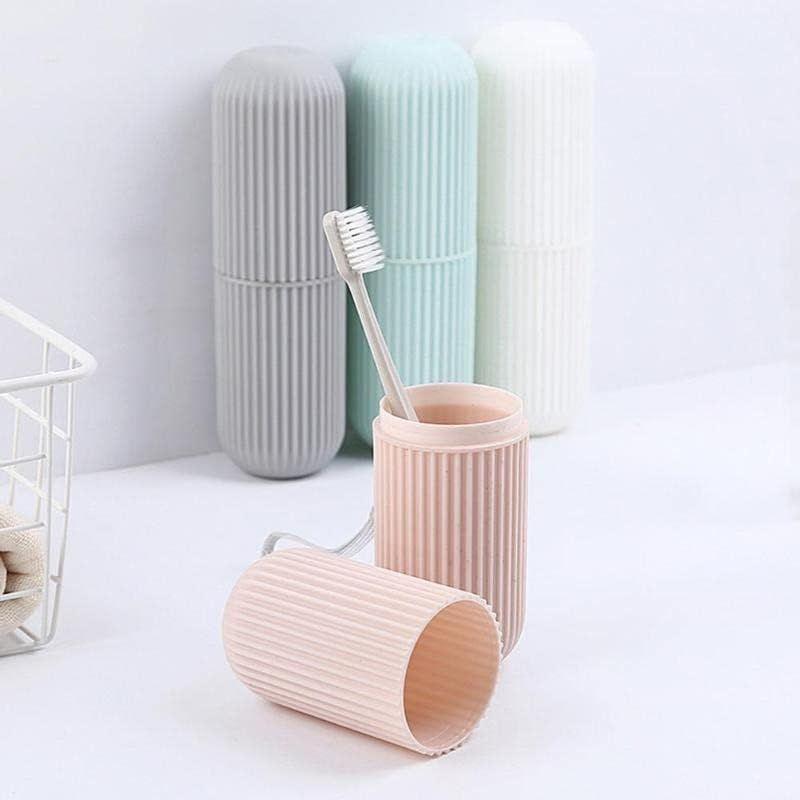 Capsule Shape Travel Toothbrush Toothpaste Case Holder – Portable Toothbrush Storage Plastic Toothbrush Holder (Multi-Color, Pack of 1) - LIFE STORES UGANDA