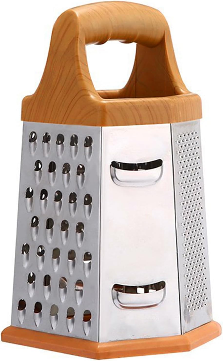 6-Sided Stainless Steel Box Grater – Sharp 304 Rust-Free Blades, Easy Grating & Slicing, Non-Slip Grip