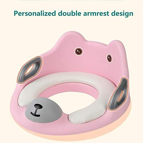 Toddler Toilet Seat for Potty Training | Universal Fit with Splash Guard & Removable Cushion | Ergonomic Non-Slip Design for Kids 1-7 Years