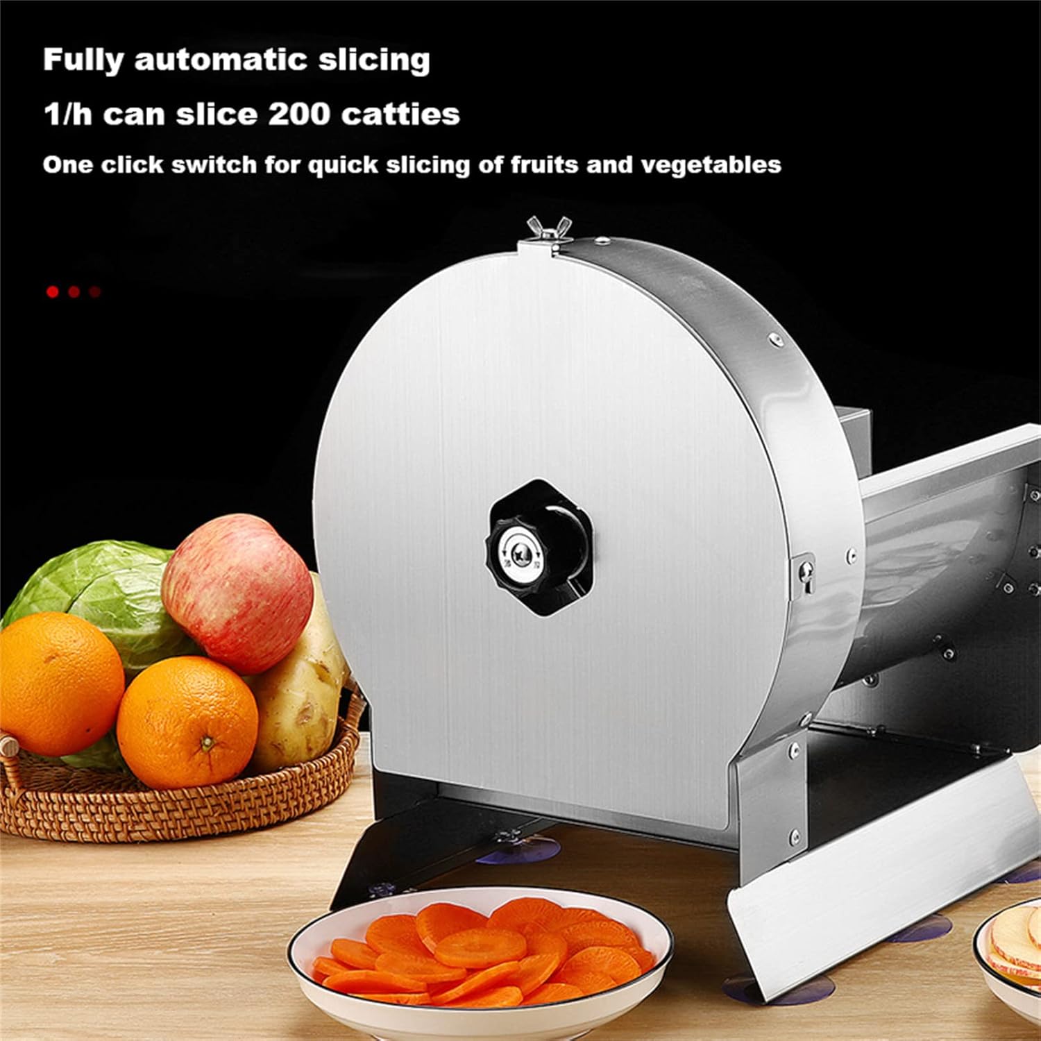 Vegetable & Fruit Slicer – Commercial Electric & Manual Stainless Steel 10" Blade | Adjustable Thickness 0–12mm