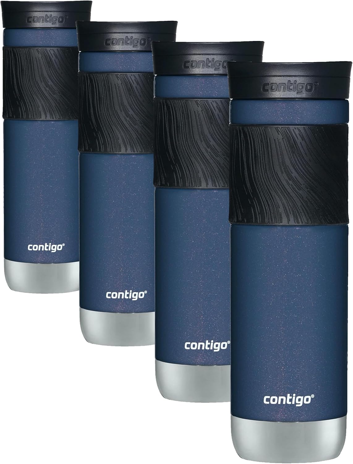 Contigo Byron Travel Mug 4-Pack | 24oz Leak-Proof Insulated Stainless Steel Mugs