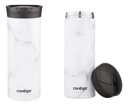 Contigo Couture Huron Stainless Steel Travel Mug with SNAPSEAL™ Lid - Marble White, 20oz