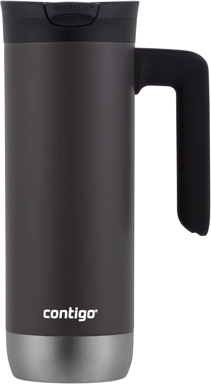 Contigo SnapSeal Superior 2.0 Insulated Travel Mug with Handle - 591ml (20 oz) Leak-Proof Stainless Steel Mug
