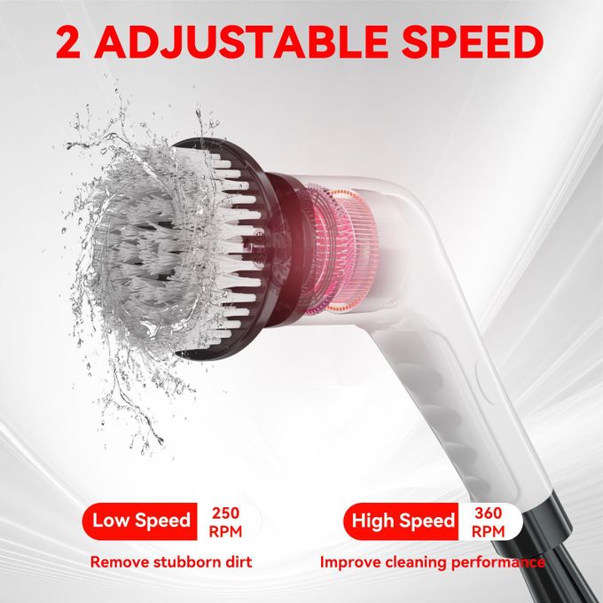 Cordless 7-in-1 Spin Scrubber Brush – Electric Cleaning for Bathroom & Floor