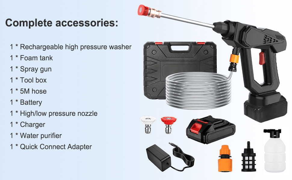 Cordless Power Washer Gun 48V 300W | Portable High-Pressure Jet Cleaner - LIFE STORES UGANDA