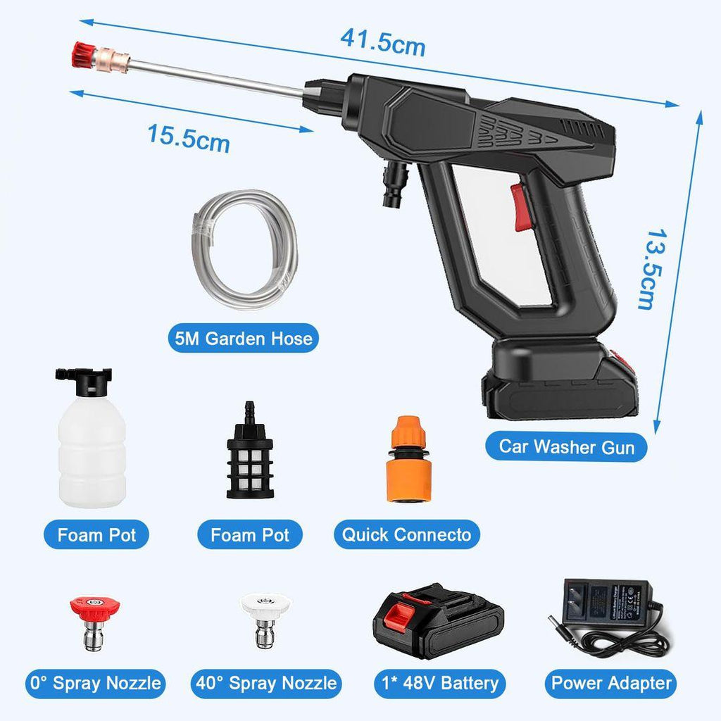 Cordless Power Washer Gun 48V 300W | Portable High-Pressure Jet Cleaner - LIFE STORES UGANDA