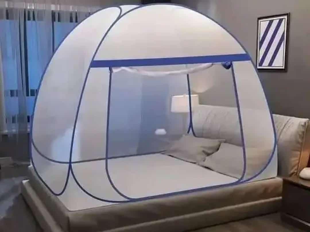 Pop-Up Mosquito Net - Spacious Instant Setup Bed Canopy Tent, Portable & Lightweight for Travel, Camping, and Home