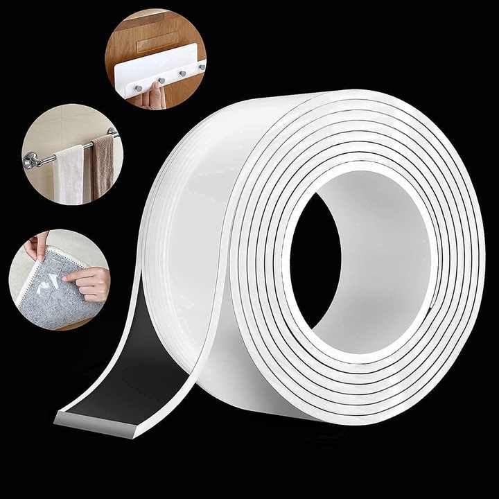 Double Sided Nano Tape – Strong Viscosity, Removable, Waterproof, Washable, Transparent Gel Adhesive