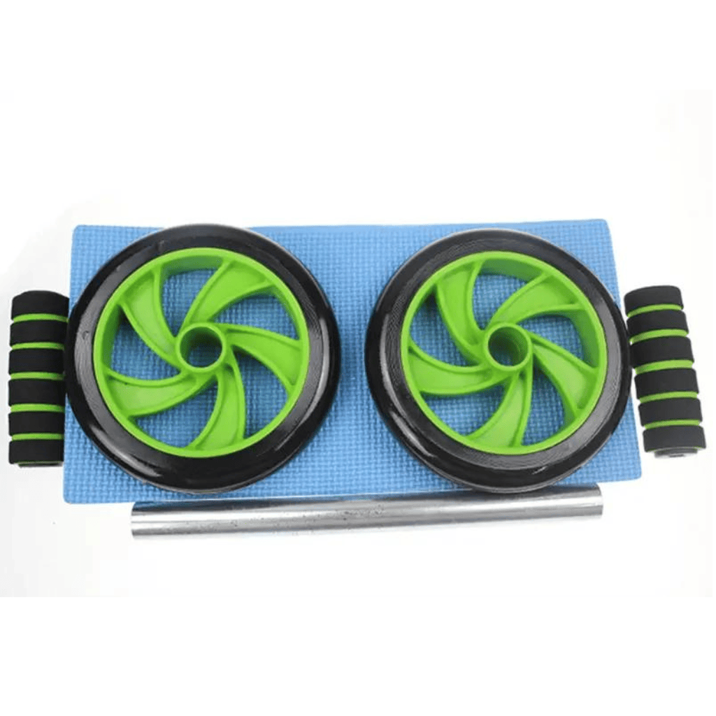 Double Wheels ABS Toner – Ab Roller with Dual Wheels, Ergonomic Grip, Core Strengthening, Home Gym Equipment
