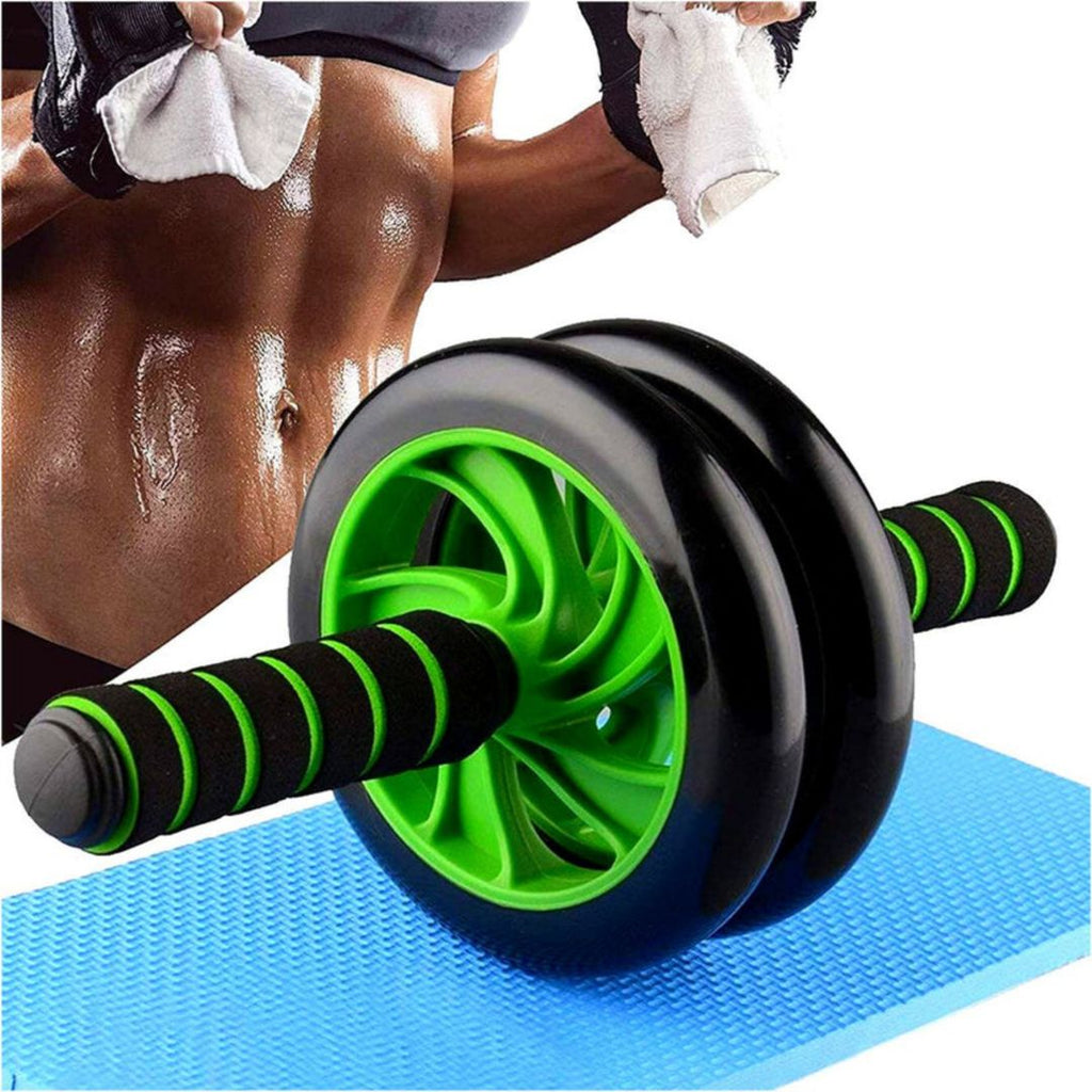 Double Wheels ABS Toner – Ab Roller with Dual Wheels, Ergonomic Grip, Core Strengthening, Home Gym Equipment