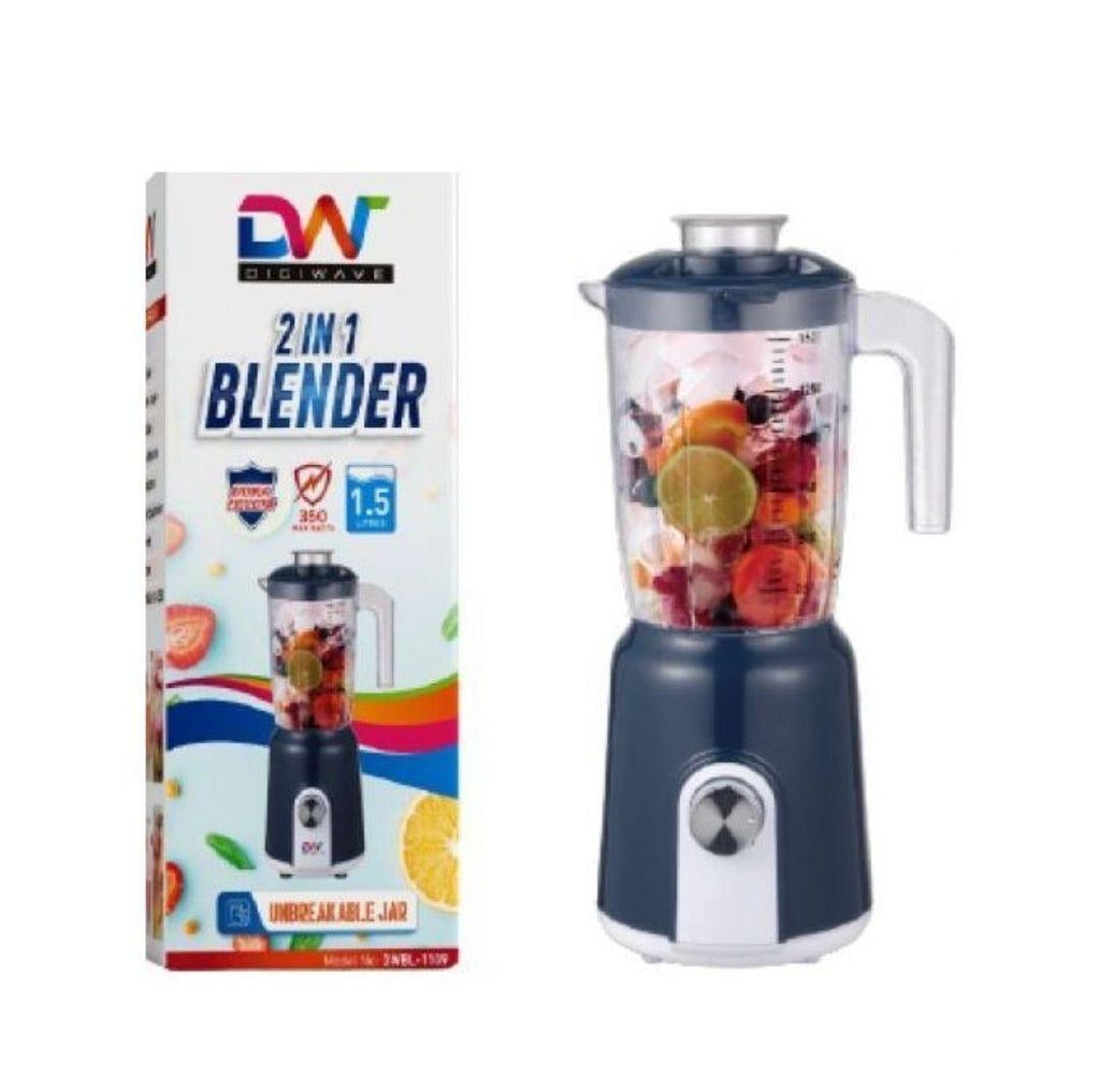 Digiwave 2-in-1 Unbreakable Jar Blender – 1.5L DW-BL-1109 - LIFE STORES UGANDA
