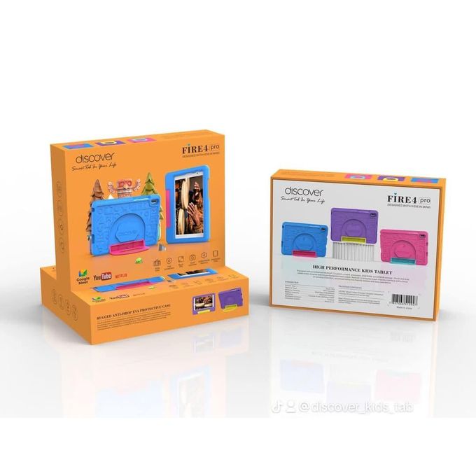 Discover Fire4 Pro Kids Tablet | 8" IPS 6GB+256GB Educational Android Tablet