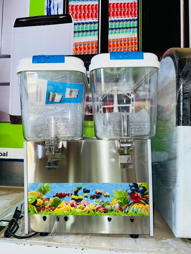 Commercial Electric Double Tank Juice Dispenser with 2 Taps 18L